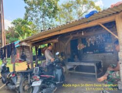 Bhabinkamtibmas Desa Sukamukti Aipda Agus Sukmana Laksanakan Silaturahmi Kamtibmas dan Dumas Keliling dalam Rangka BEYOND TRUST PRESISI.