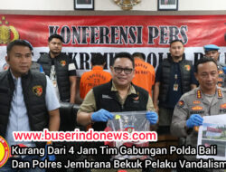 Kurang Dari 4 Jam Tim Gabungan Polda Bali dan Polres Jembrana Bekuk Pelaku Vandalisme