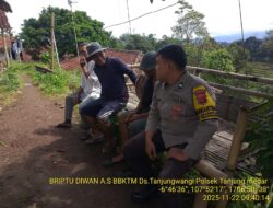 Briptu Diwan Ahmad melaksanakan sambang/silatrahmi Kamtibmas dan dumas keliling dalam rangka BEYOND TRUST PRESISI di wilayah Kec. Tanjungmedar