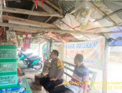 Aipda Agus Sukmana melaksanakan giat Sambang/ silaturahmi kamtibmas ke warga masyarakat.