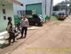 Kapolsek Sukasari Beserta Kanit Samapta Polsek Sukasari memberikan himbauan Kamtibmas Sebagai Langkah Preventif demi terciptanya situasi yang kondusif