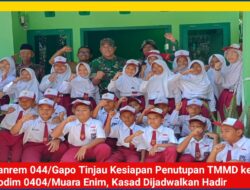 Danrem 044/Gapo Tinjau Kesiapan Penutupan TMMD ke-126 Kodim 0404/Muara Enim, Kasad Dijadwalkan Hadir