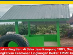 Poskamling Baru di Saka Jaya Rampung 100%, Siap Tingkatkan Keamanan Lingkungan Berkat TMMD ke-126