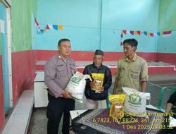 Monitoring Pembagian Beras PBP oleh Bhabinkamtibmas se-Kecamatan Tanjungmedar