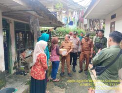 Monitoring Pemberian Bantuan Kepada warga masyarakat yang pondasi rumah ambruk di Dusun Menteng RT 03/01 Desa Sukamukti, Kecamatan Tanjungmedar,