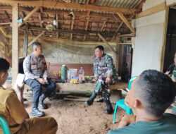 Untuk menjaga Sinergitas TNI/POLRI, Bhabinkamtibmas bersama Babinsa melaksnakan sambang/silaturahmi Kamtibmas 