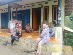 Aipda Agus Sukmana melaksanakan giat Sambang/ silaturahmi kamtibmas ke warga masyarakat.