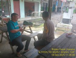 Bhabinkamtibmas Desa Wargaluyu melaksanakan Sambang dan Silaturahmi Kamtibmas