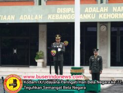 Kodam IX/Udayana Peringati Hari Bela Negara ke-77, Teguhkan Semangat Bela Negara