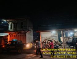 Anggota Polsek Sukasari Polres Sumedang kembali menggelar Patroli KRYD Blue Light / Malam hari
