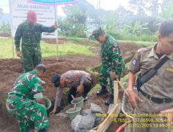 Kegiatan Simbolis Peletakan Batu Pertama Pembangunan Koperasi Merah Putih Desa Sukamukti
