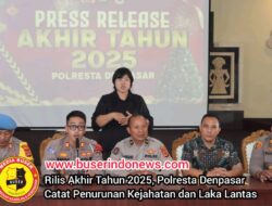 Rilis Akhir Tahun 2025, Polresta Denpasar Catat Penurunan Kejahatan dan Laka Lantas