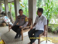 Aipda Dani Santika melaksanakan sambang/silatrahmi Kamtibmas dan dumas keliling dalam rangka BEYOND TRUST PRESISI