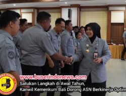 Satukan Langkah di Awal Tahun, Kanwil Kemenkum Bali Dorong ASN Berkinerja Optimal