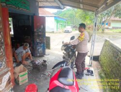 Aipda Agus Sukmana melaksanakan giat Sambang/ silaturahmi kamtibmas ke warga masyarakat