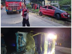 Tiga Kendaraan Terlibat Laka Lantas di Pamulihan, Dua Korban Luka Berat