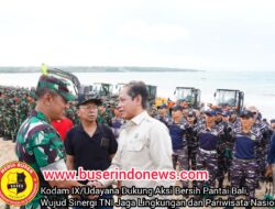 Kodam IX/Udayana Dukung Aksi Bersih Pantai Bali, Wujud Sinergi TNI Jaga Lingkungan dan Pariwisata Nasional