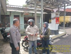 Bripka Yuyun Yuwana melaksanakan sambang/silatrahmi Kamtibmas dan dumas keliling dalam rangka BEYOND TRUST PRESISI di wilayah Kec. Tanjungmedar
