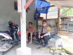Aipda Agus Sukmana melaksanakan giat Sambang/ silaturahmi kamtibmas ke warga masyarakat