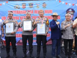 POLRES SUMEDANG GELAR MASAK BESAR BERSAMA Bobon Santoso, RAIH 3 REKOR MURI DAN BAGIKAN 4.050 CUP KOLAK UBI CILEMBU