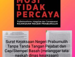 Surat Jawaban Kejari Prabumulih Tidak Sesuai Tata Naskah Dinas Kejaksaan, WRC Katakan Cacat Administrasi dan Ilegal