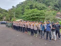 Polres Sumedang Gelar Apel Penanganan Bencana di Desa Citengah