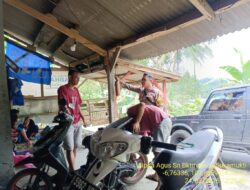 Aipda Agus Sukmana melaksanakan giat Sambang/ silaturahmi kamtibmas ke warga masyarakat