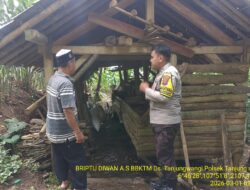 Briptu Diwan Ahmad melaksanakan sambang/silatrahmi Kamtibmas dan dumas keliling dalam rangka BEYOND TRUST PRESISI di wilayah Kec. Tanjungmedar
