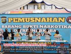 Polda Bali Musnahkan BB Narkoba Bernilai Capai 23,5 Miliar Rupiah