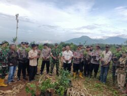 Polsek Cimanggung Bersama Forkopimcam Laksanakan Penanaman Pohon untuk Cegah Banjir dan Longsor