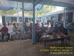 Bhabinkamtibmas Desa Kamal Monitoring Grand Opening dan Halal Bihalal Yayasan Menyala Bersama Gigih