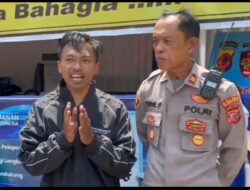 Pelayanan Humasnis Polisi ,Pemudik Alami Gangguan Sepeda Motor Ucapkan Terima Kasih di Pos Pam Pamulihan Ops Ketupat Lodaya 2026 Polres Sumedang 
