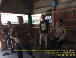Briptu Diwan Ahmad melaksanakan sambang/silatrahmi Kamtibmas dan dumas keliling dalam rangka BEYOND TRUST PRESISI di wilayah Kec. Tanjungmedar