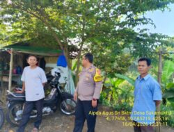 Aipda Agus Sukmana melaksanakan giat Sambang/ silaturahmi kamtibmas ke warga masyarakat