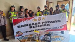 Sentuhan Humanis Polwan, Polres Pagar Alam Bantu Warga Tumbak Ulas Lewat Bansos