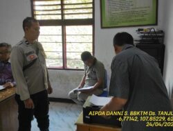 Aipda Dani Santika sambangi aparatur desa serta dumas keliling dalam rangka BEYOND TRUST PRESISI di wilayah Kec. Tanjungmedar