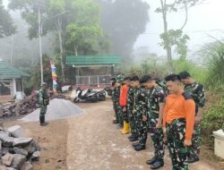 ‎Peran Aktif Danramil Sukawening Dalam TMMD ke-128 Kodim 0611/Garut
