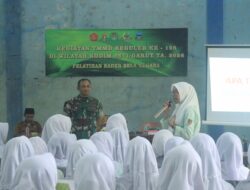 Hari ke -7 TMMD ke -128: Danramil  Sucinaraja Berikan  Pelatihan  Bela Negara Kepada  Pemuda dan Pelajar