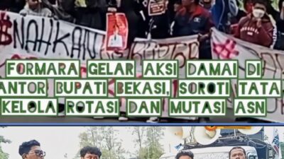 FORMARA Gelar Aksi Damai di Kantor Bupati Bekasi, Soroti Tata Kelola Rotasi dan Mutasi ASN