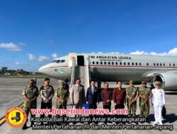 Kapolda Bali Kawal dan Antar Keberangkatan Menteri Pertahanan RI dan Menteri Pertahanan Jepang