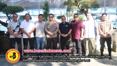 Silaturahim Kapolresta Denpasar dan Kepala Bea Cukai Ngurah Rai Bahas Pengawasan Barang Ilegal hingga Jalur Laut