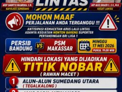 Sat Lantas Polres Sumedang Imbau Masyarakat Antisipasi Kemacetan Saat Nobar Persib VS  Psm 