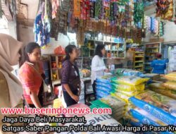 Jaga Daya Beli Masyarakat, Satgas Saber Pangan Polda Bali Awasi Harga di Pasar Kreneng