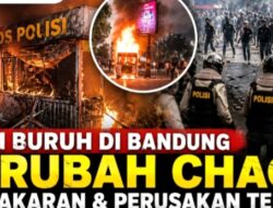 Hari Buruh di Bandung Berubah Chaos, Diduga Segerombolan Berbaju Hitam Lakukan Pembakaran & Perusakan