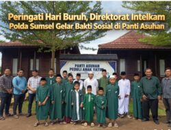 Peringati Hari Buruh, Direktorat Intelkam Polda Sumsel Gelar Bakti Sosial di Panti Asuhan