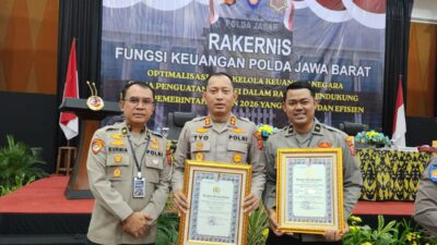 Torehkan Nilai IKPA 100, Polres Sumedang Raih Penghargaan Kapolri pada Rakernis Keuangan Polda Jabar 2026