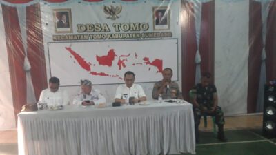 Polsek Tomo Sosialisasikan Program Ketahanan Pangan Melalui Penggemukan Sapi dan Hijauan Pakan Ternak