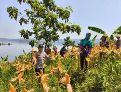 Satlantas Polres Sumedang Dukung Program Swasembada Pangan Nasional Melalui Pemanfaatan Lahan Produktif