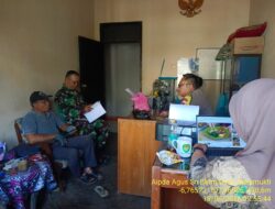 Bhabinkamtibmas bersama Babinsa Desa Sukamukti Sambang ke Kantor Desa Sukamukti