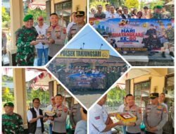 Kekompakan Forkopimcam Tanjungsari Datang , Beri Kejutan HUT Bhayangkara ke-80 untuk Polsek Tanjungsari